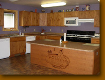 Large lodge kitchen.