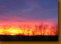 Spectacular sunset view from lodge